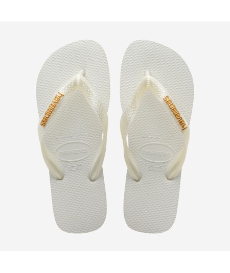 Havaianas Logo Metallic White