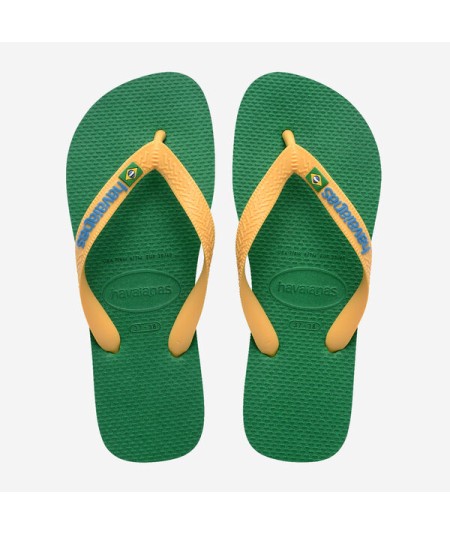 Havaianas Brasil Logo Green/Yellow