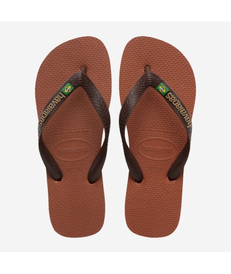 Havaianas Brasil Logo Rust/Dark Brown